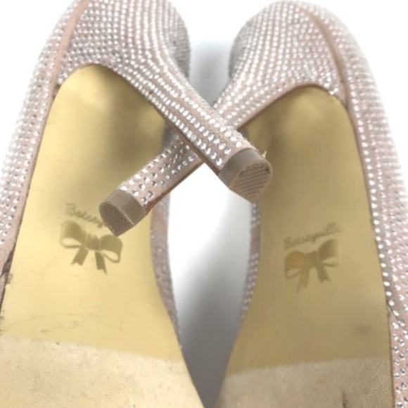Betseyville Light Pink Sparkle Prom Formal Heels - Picture 8 of 8
